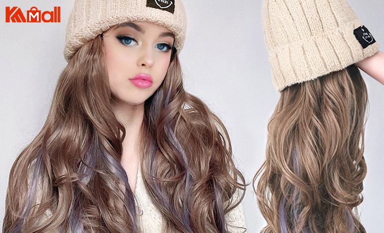 stylish versatile hair wigs with hat